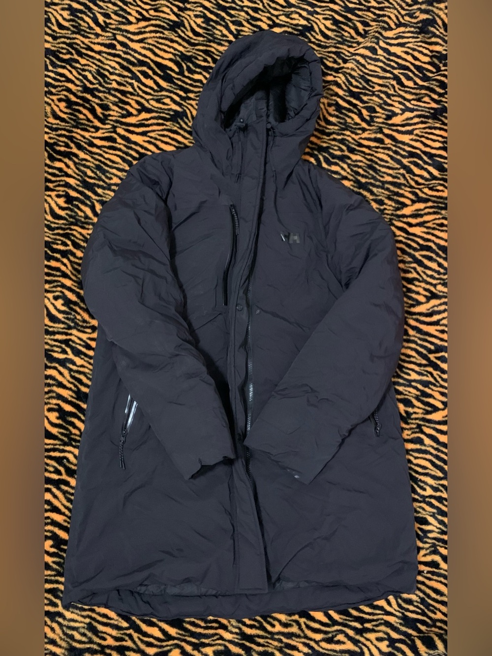 Helly Hansen Black Hooded Puffer Coat - Picture 1 of 3